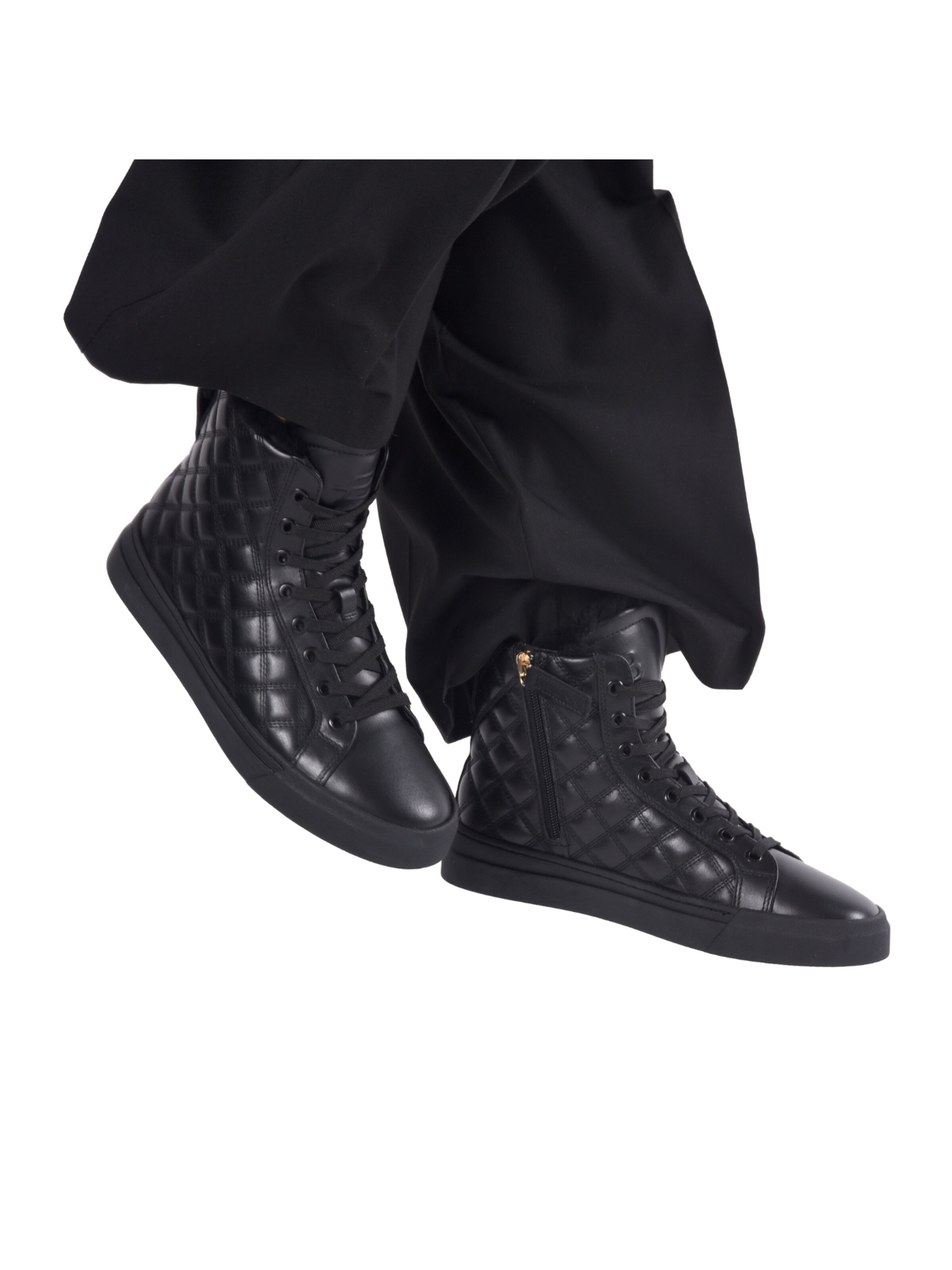 BALDININI Sneakers hoog in Zwart: voorkant