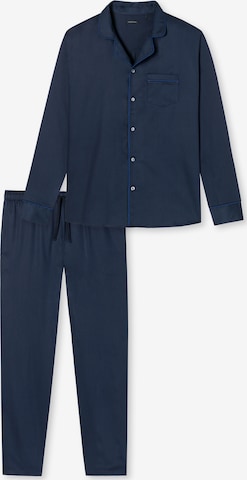 SCHIESSER Pikk pidžaama, värv sinine: eest vaates
