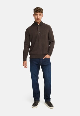 INDICODE JEANS Sweater 'INRajas' in Brown