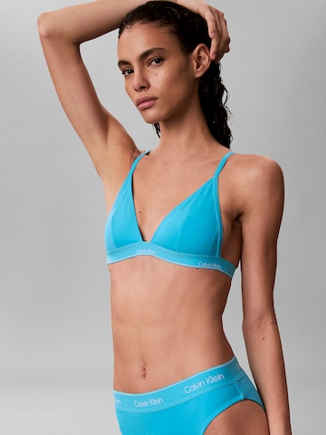Calvin Klein Swimwear Triangel Bikinitop in Blauw