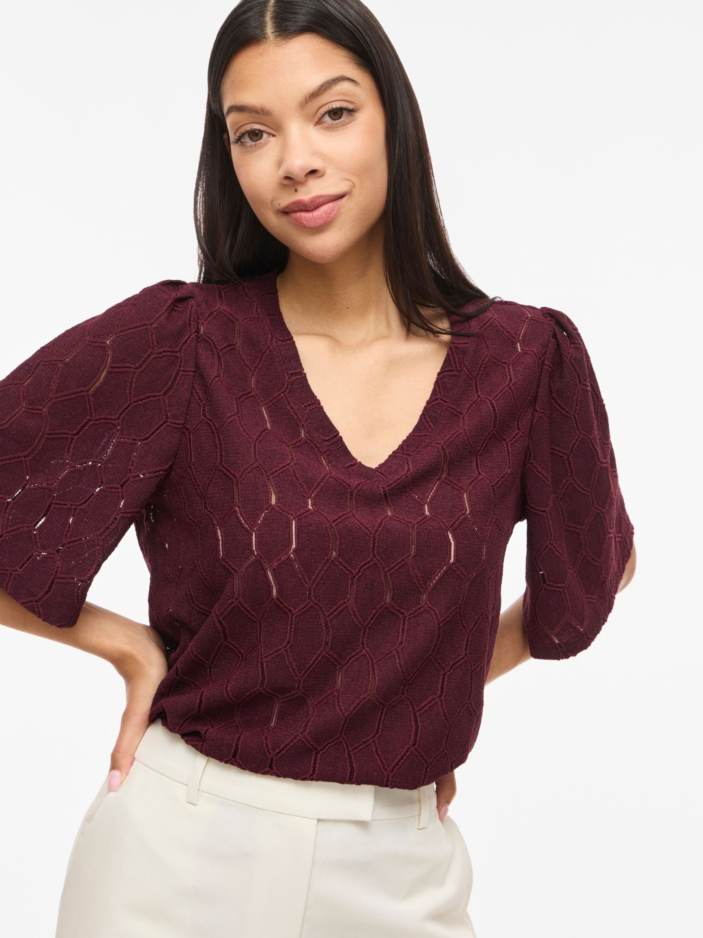 VILA Bluse 'VIMARCELLA' in Rot