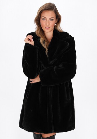faina Wintermantel 'Fashion Look' in Zwart: voorkant