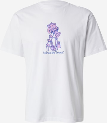 Cleptomanicx Shirt 'Embrace Tennis' in White: front