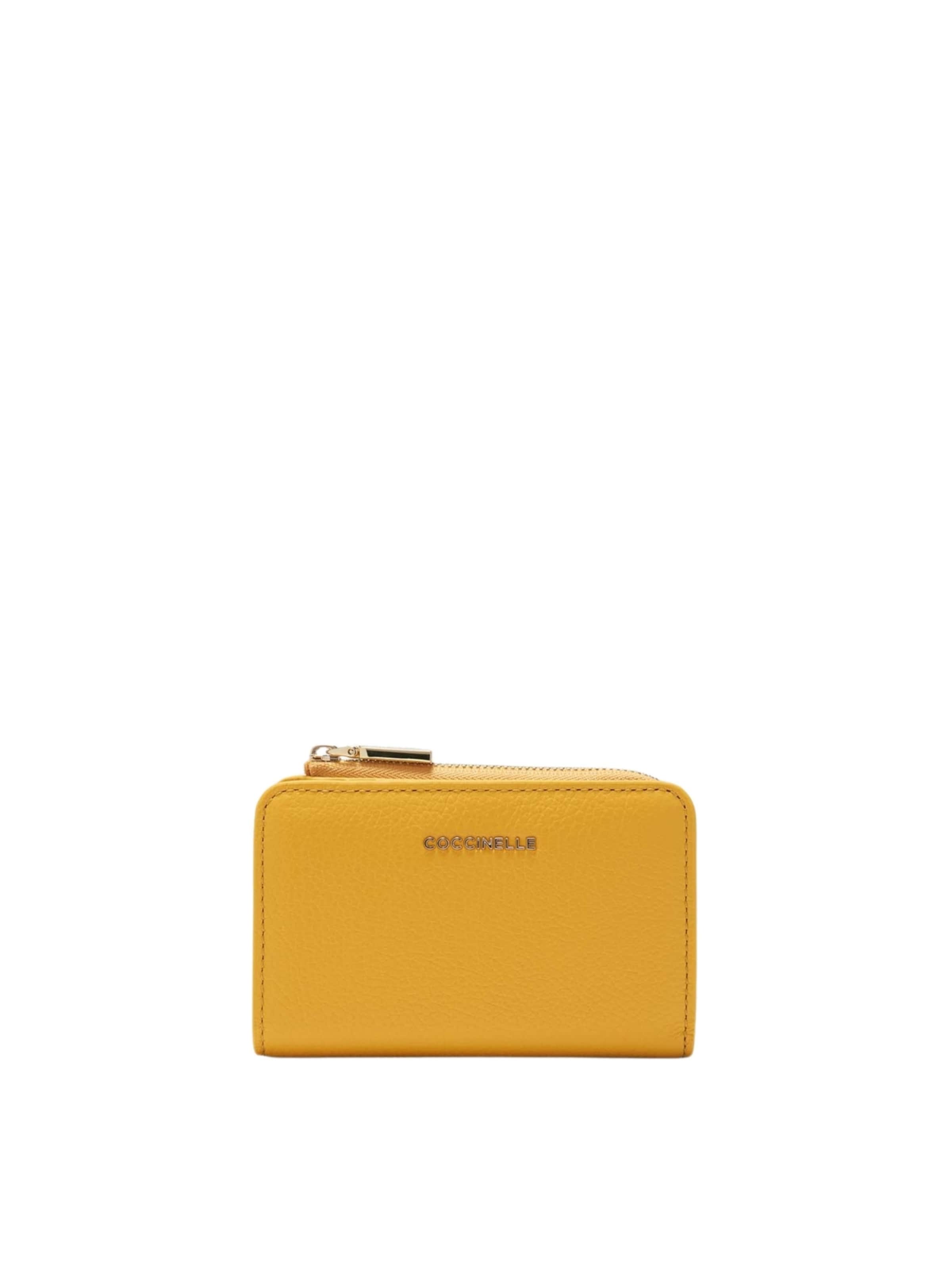 Coccinelle Wallet 'COCCINELLE METALLIC 3' in Yellow: front