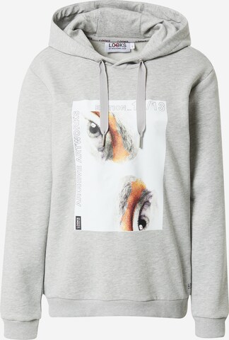 LOOKS by Wolfgang Joop Sweatshirt in Grijs: voorkant