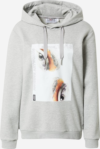 Sweat-shirt LOOKS by Wolfgang Joop en gris : devant