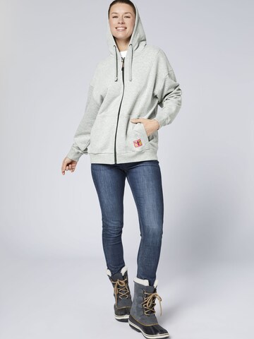 CHIEMSEE Sweatjacke ' aus weichem French Terry ' in Grau