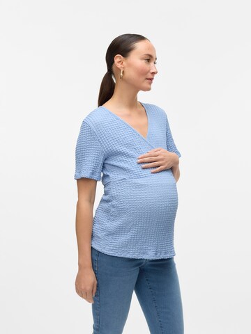 MAMALICIOUS Shirt 'NOVA' in Blue: front