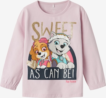 purpurinė NAME IT Marškinėliai 'NMFDys Pawpatrol': priekis