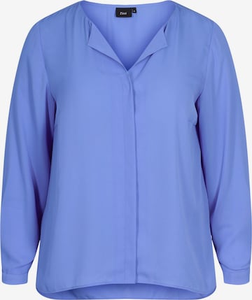 Zizzi Blouse 'SELI' in Blauw: voorkant