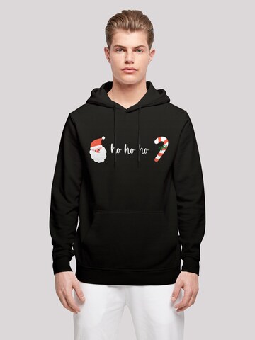 F4NT4STIC Sweatshirt  'Ho Ho Ho Weihnachten' in Schwarz: Vorderseite