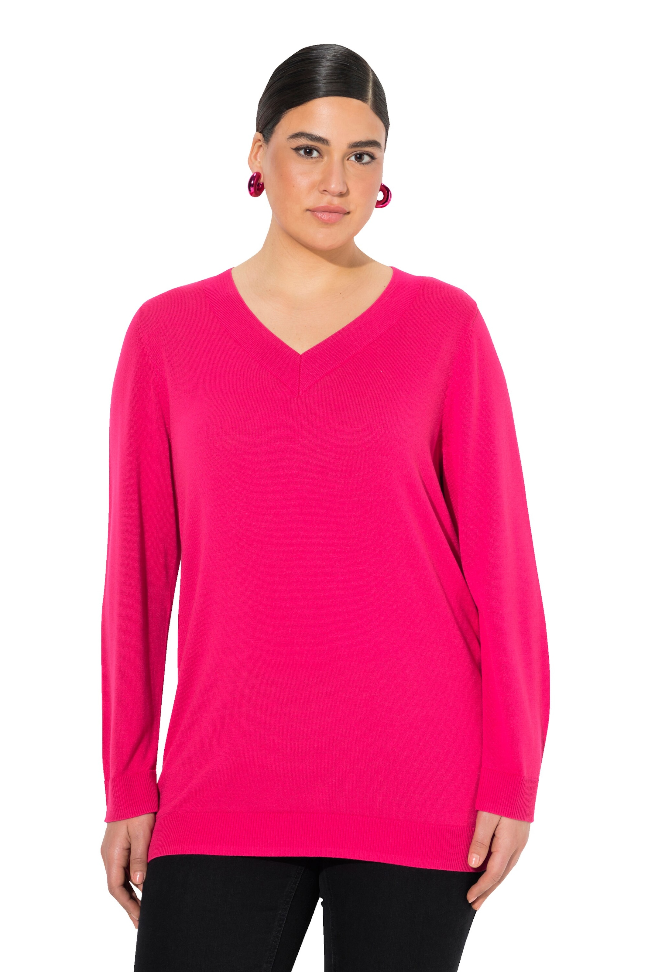 Ulla Popken Sweater in Pink: front