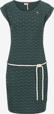 Ragwear Summer Dress 'Tag Zig Zag' in Green: front