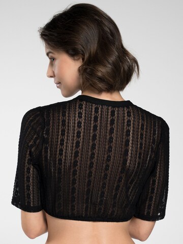 SPIETH & WENSKY Klederdracht blouse 'Dirndlbluse Fannah' in Zwart