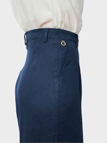 Flared Pantaloni con pieghe 'Marlene 7692' di W. Wegener in blu