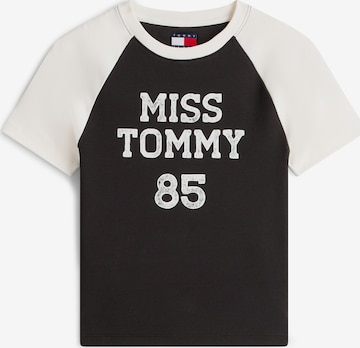 Tommy Jeans Тениска в черно: отпред