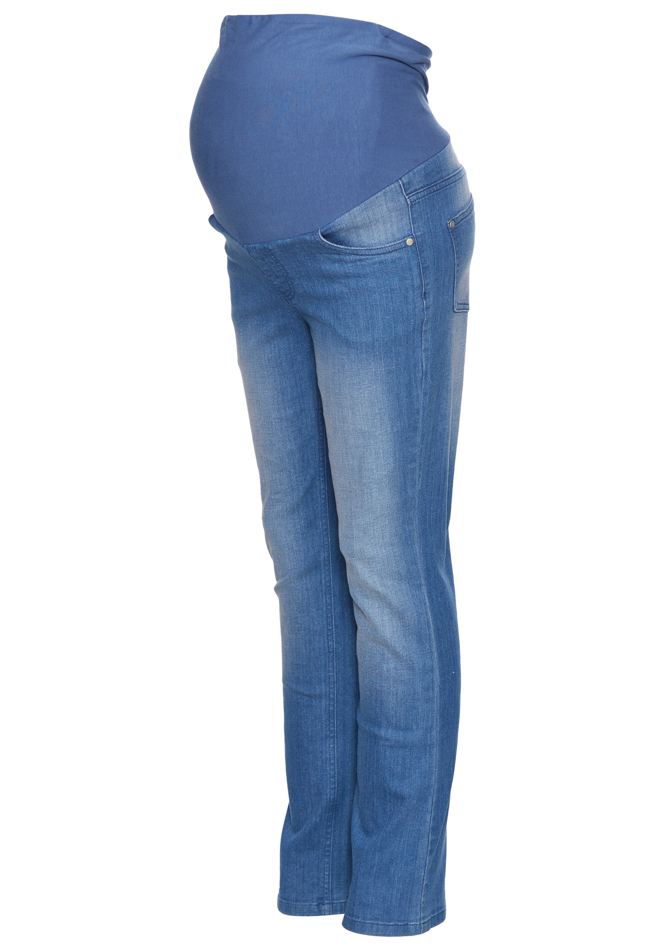 Neun Monate Regular Jeans in Blau: Vorderseite