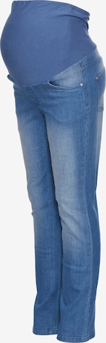 Neun Monate Regular Jeans in Blau: Vorderseite