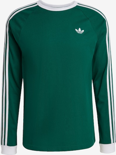 Marškinėliai '3-STRIPES LONGSLEEVE' iš ADIDAS ORIGINALS, spalva – tamsiai žalia / balta, Prekių apžvalga