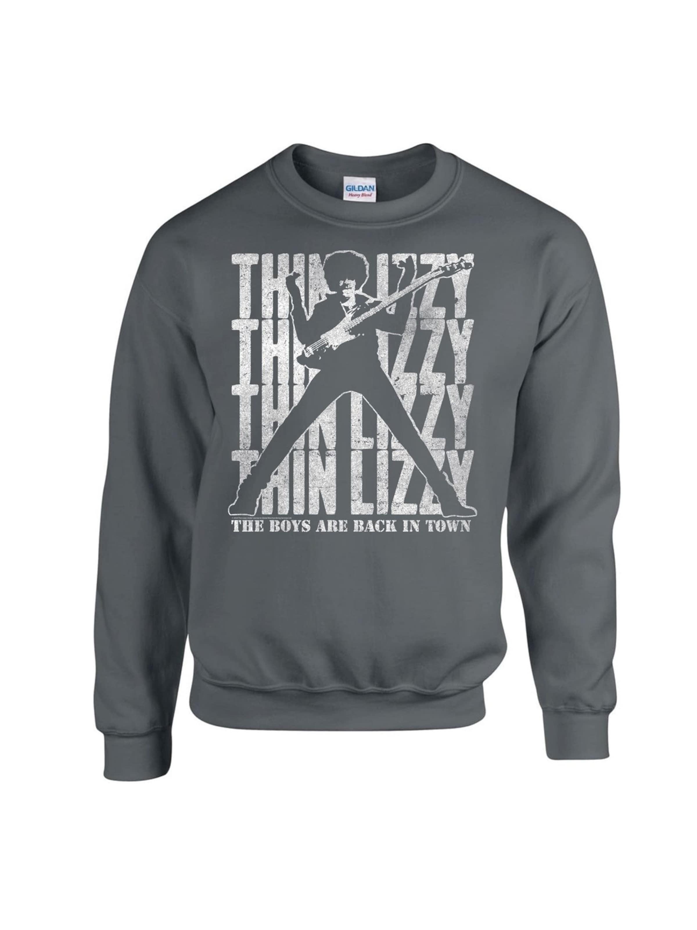 Rockshirts Sweatshirt 'Thin Lizzy Boys Are Back In Town'‌‌‌‌‌‌‌‌‌‌ in Grau: Vorderseite