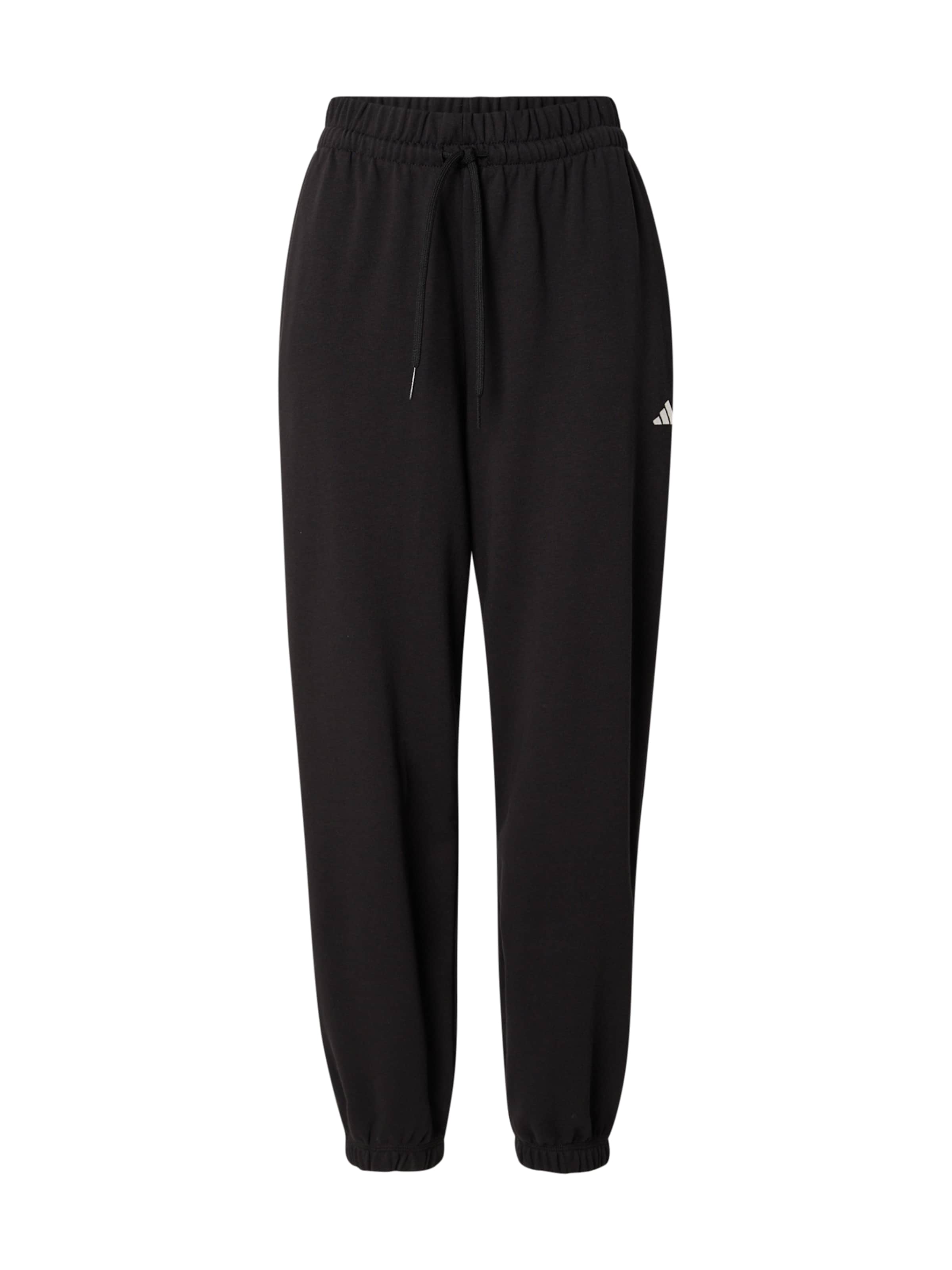 ADIDAS SPORTSWEARTapered Sportske hlače 'Essentials' - crna boja: prednji dio