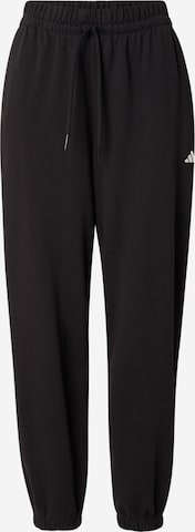 ADIDAS SPORTSWEAR Tapered Urheiluhousut 'Essentials' värissä musta: etupuoli