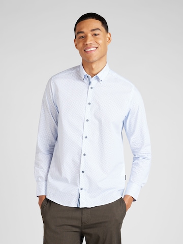 bugatti Slim fit Button Up Shirt in Blue: front