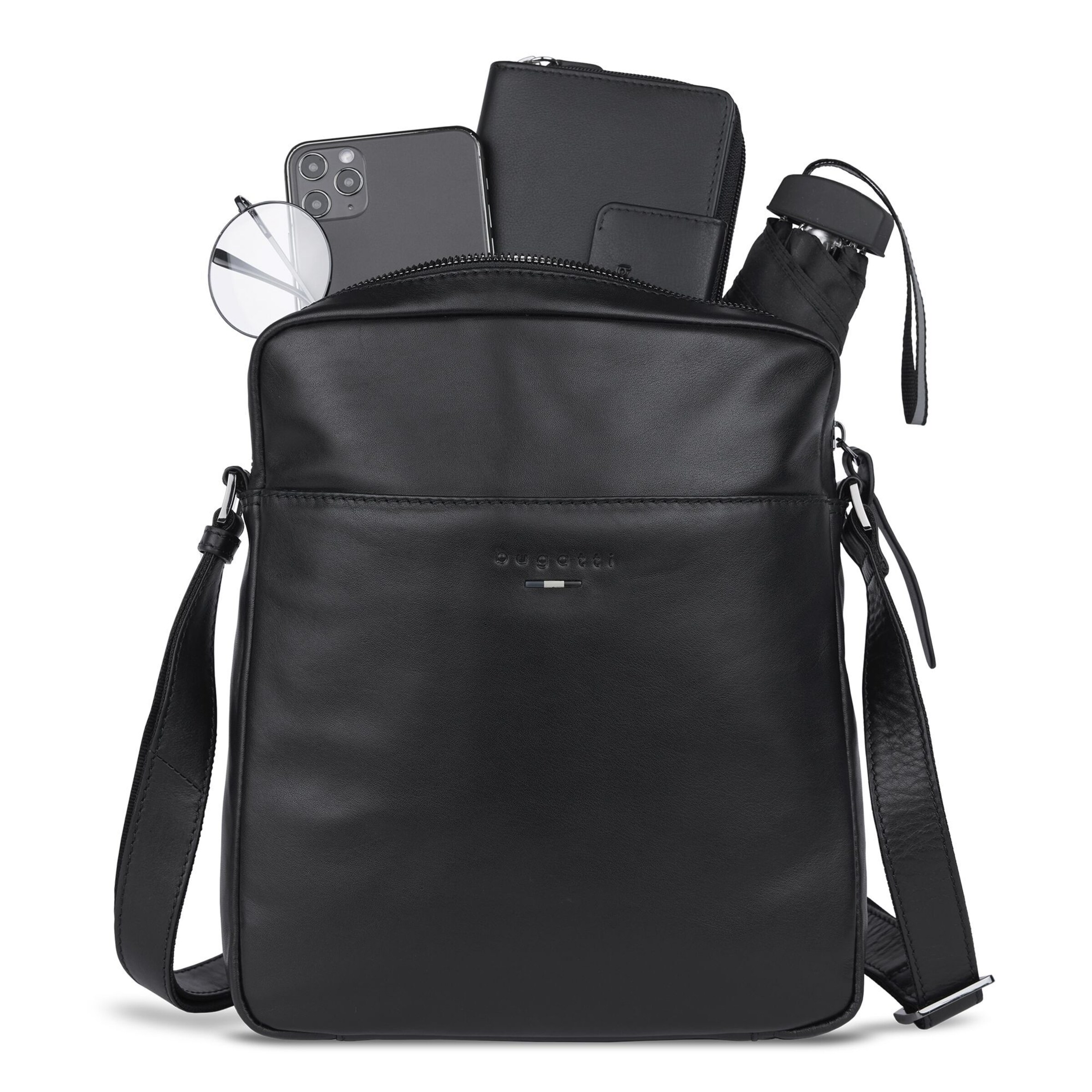 bugatti Schoudertas 'Romeo' in Zwart