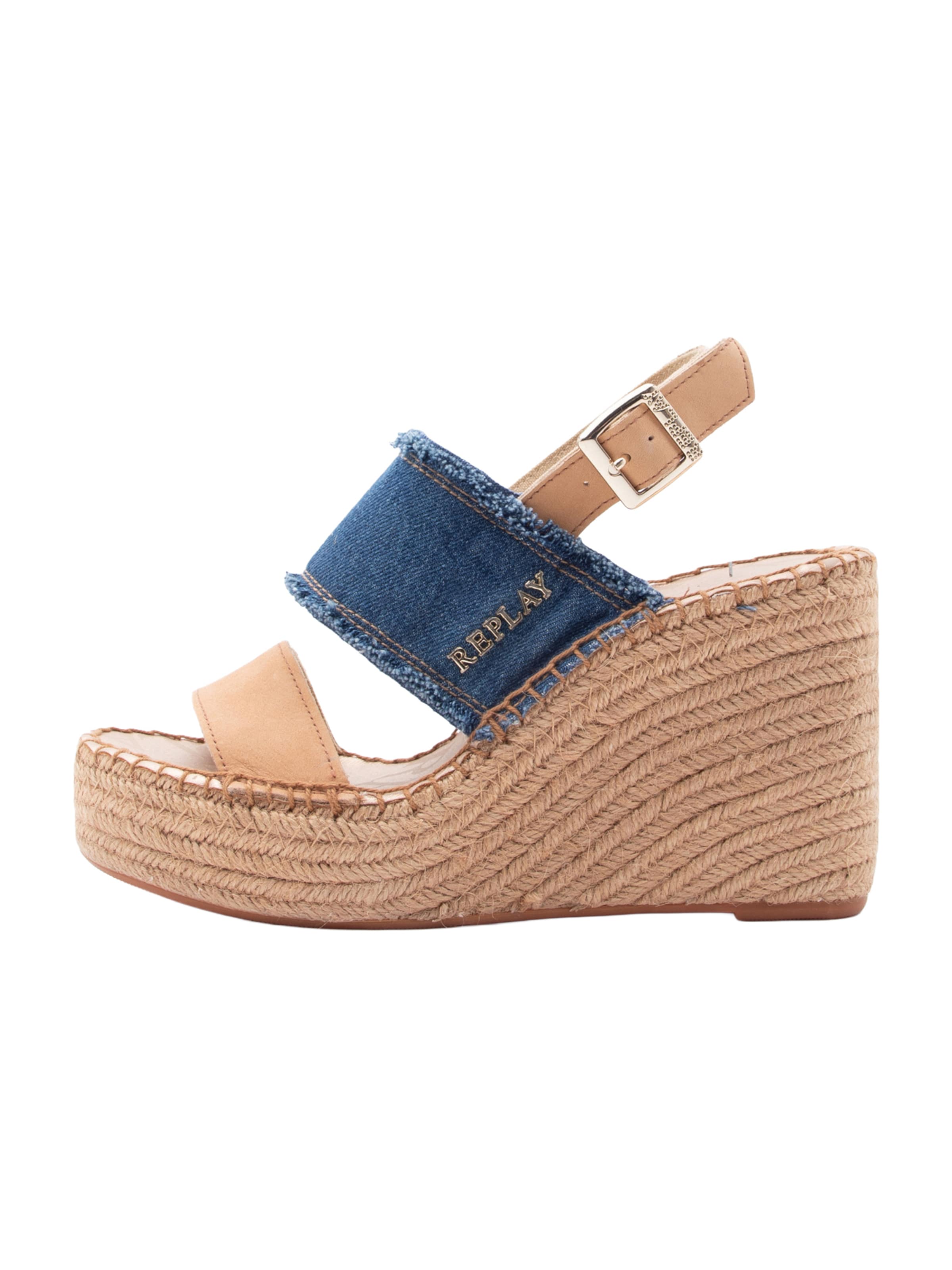 REPLAY Sandal 'JESS DOUBLE X' in Blue: front