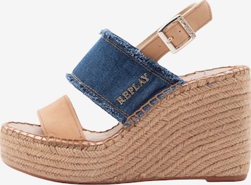 REPLAY Sandaalit 'JESS DOUBLE X' värissä sininen: etupuoli