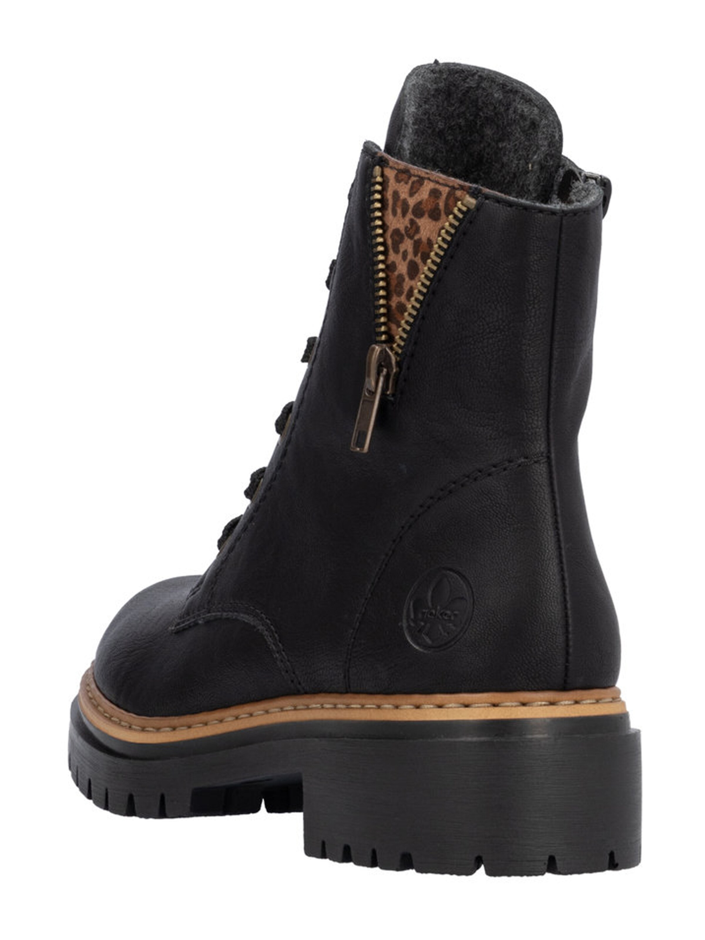 Bottines à lacets Rieker en noir