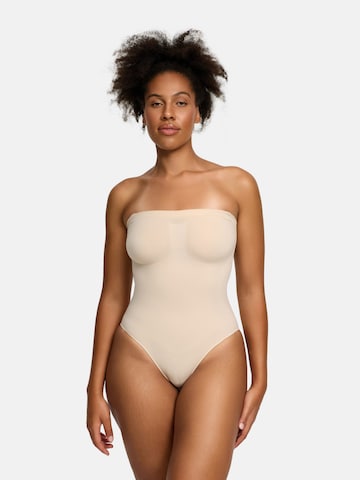 Body modelant 'Trägerloser Bodysuit Sculpting Shapewear mit Slip' cfab (formerly creamy fabrics) en beige : devant