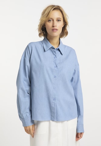 usha BLUE LABEL Bluse in Blau: predná strana