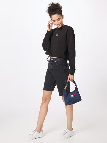 Tommy Jeans Mikina – černá