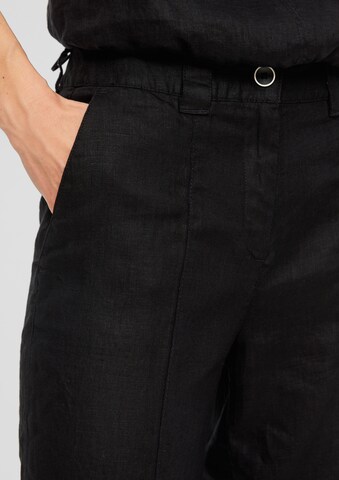 Wide Leg Pantalon à pince s.Oliver en noir