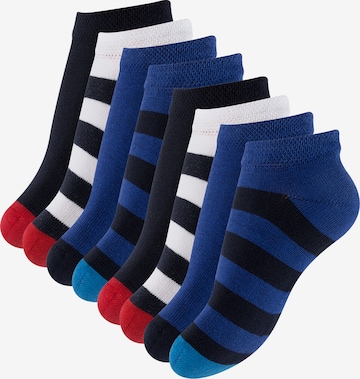 Cotton Prime - Meias 'Maritim' em azul: frente