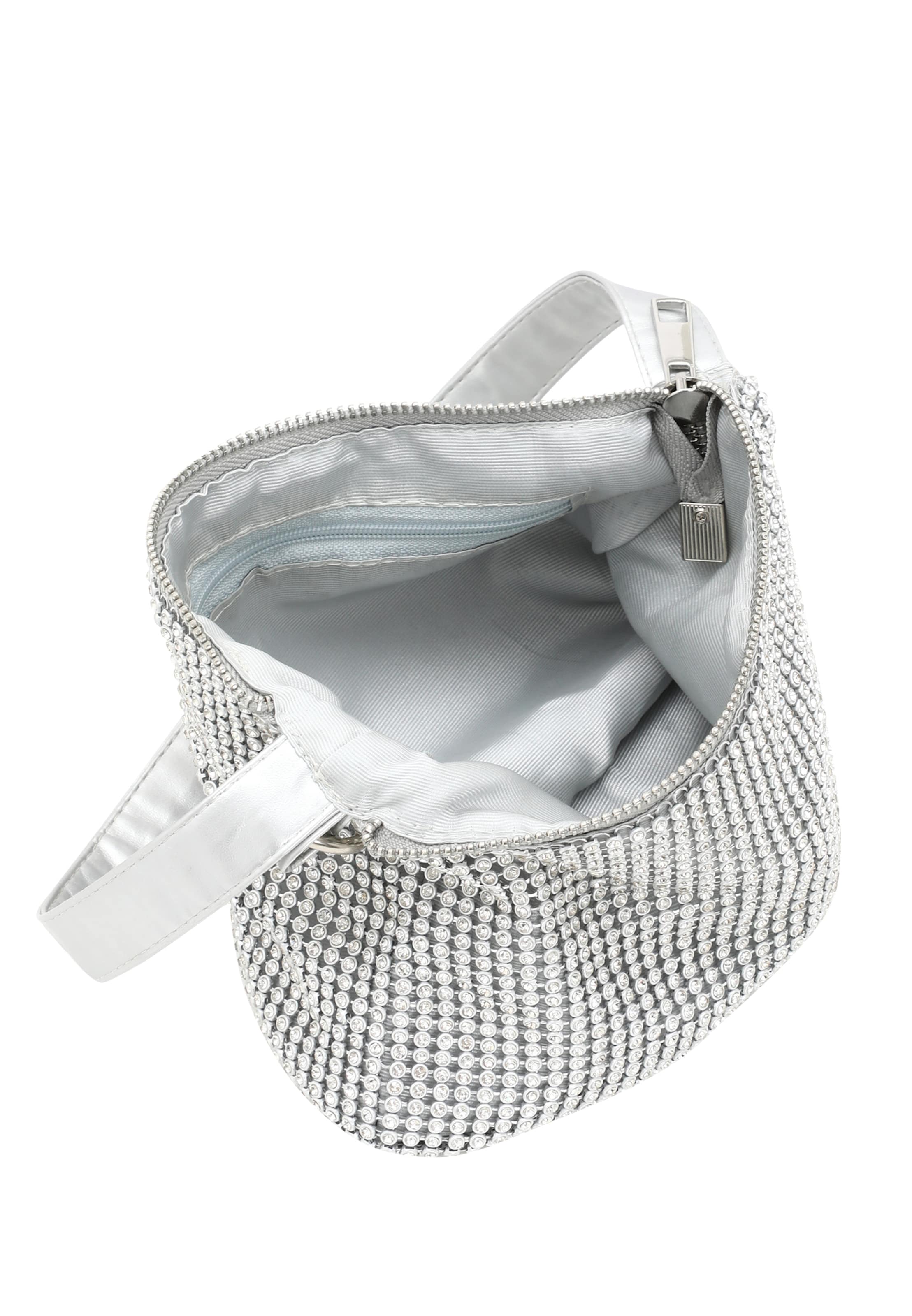 faina Чанта за през рамо в сребърно
