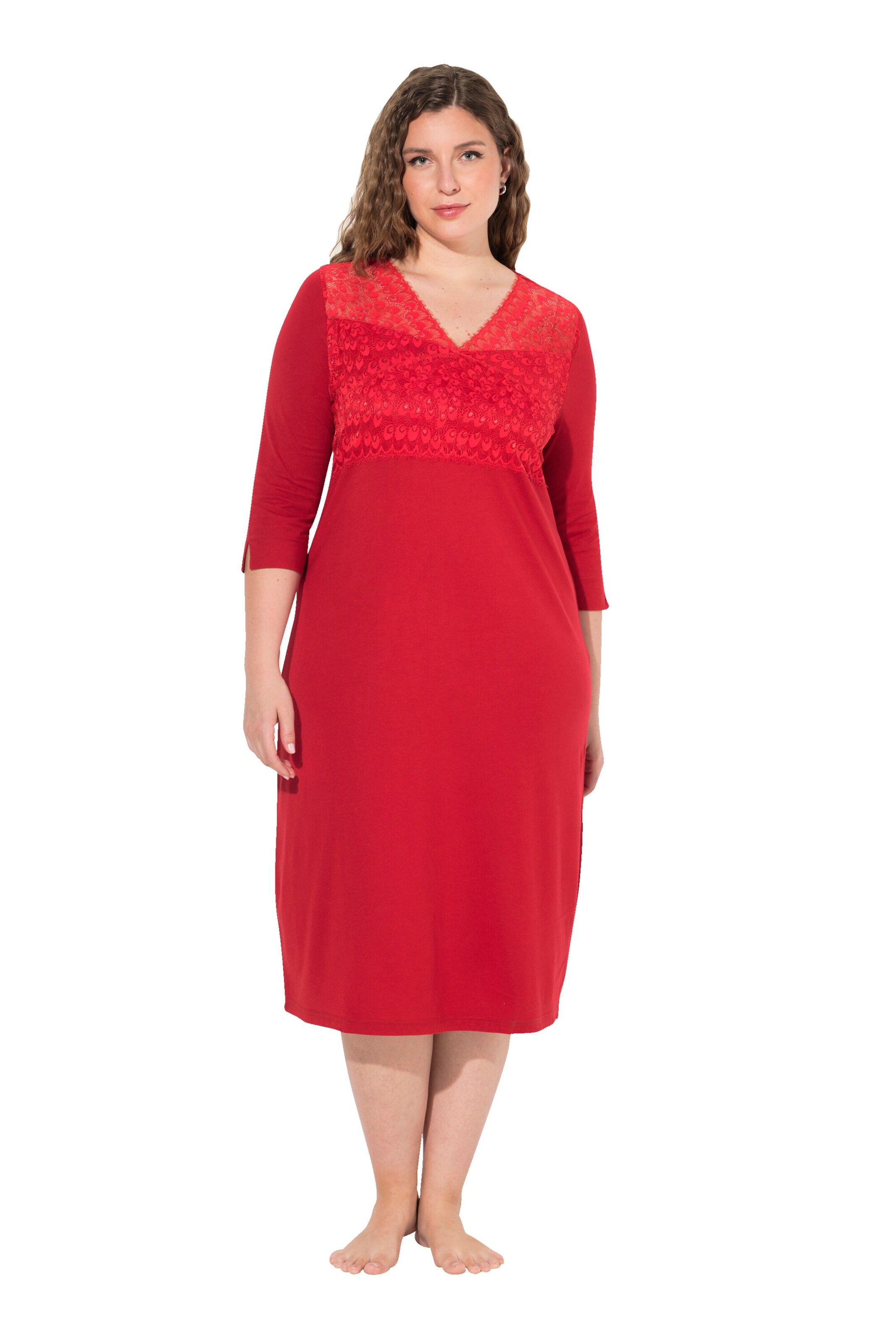 Ulla Popken Nightgown in Red: front