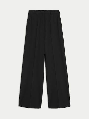 Wide leg Pantaloni con piega frontale di Marks & Spencer in nero