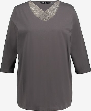 Ulla Popken Pajama Shirt in Grey: front