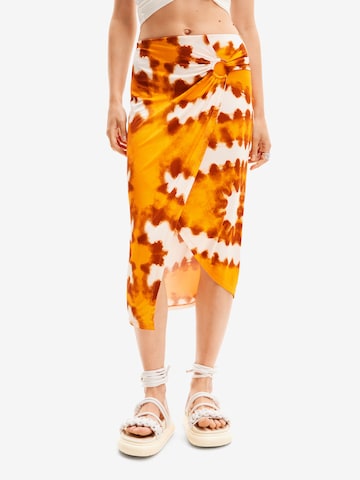 Jupe Desigual en orange : devant