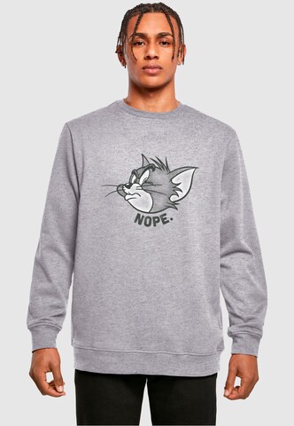 Sweat-shirt 'Tom and Jerry - Nope' ABSOLUTE CULT en gris : devant