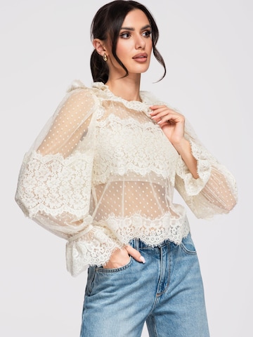 Ombre Blouse in Beige