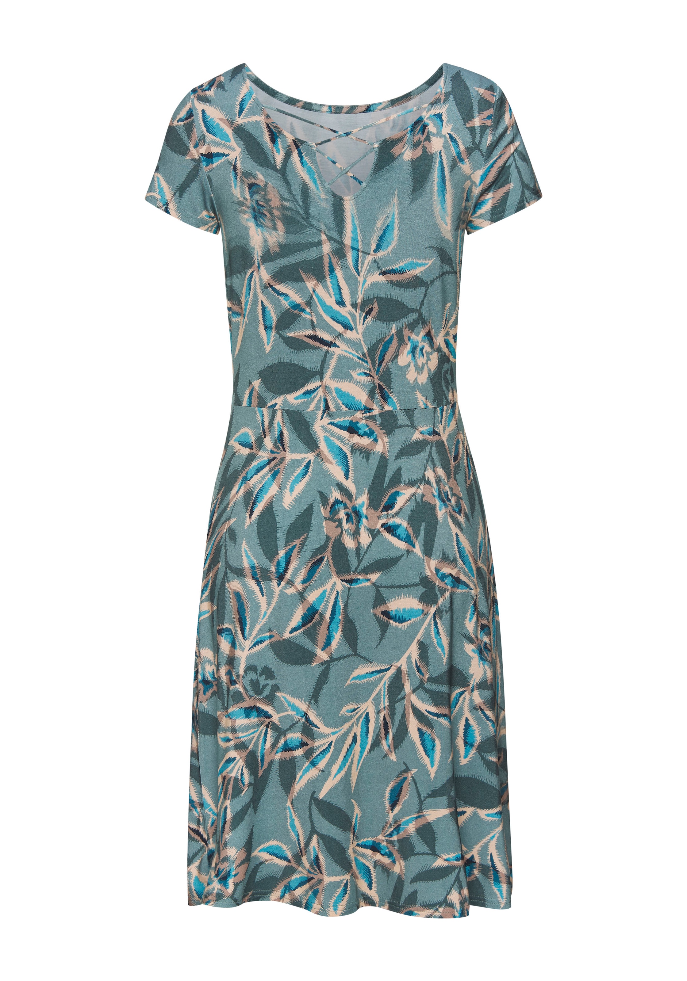 VIVANCE Plážové šaty - Zelená: predná strana