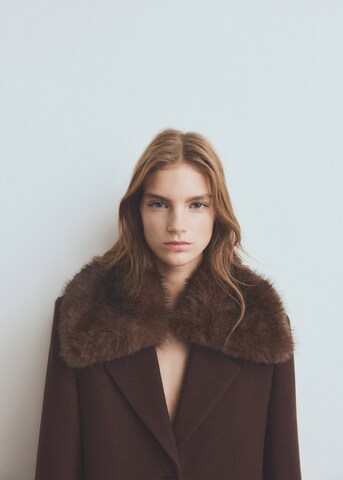MANGO Winter Coat in Brown
