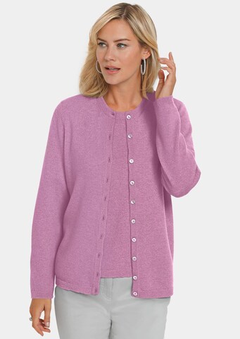 Goldner Strickjacke in Lila: Vorderseite