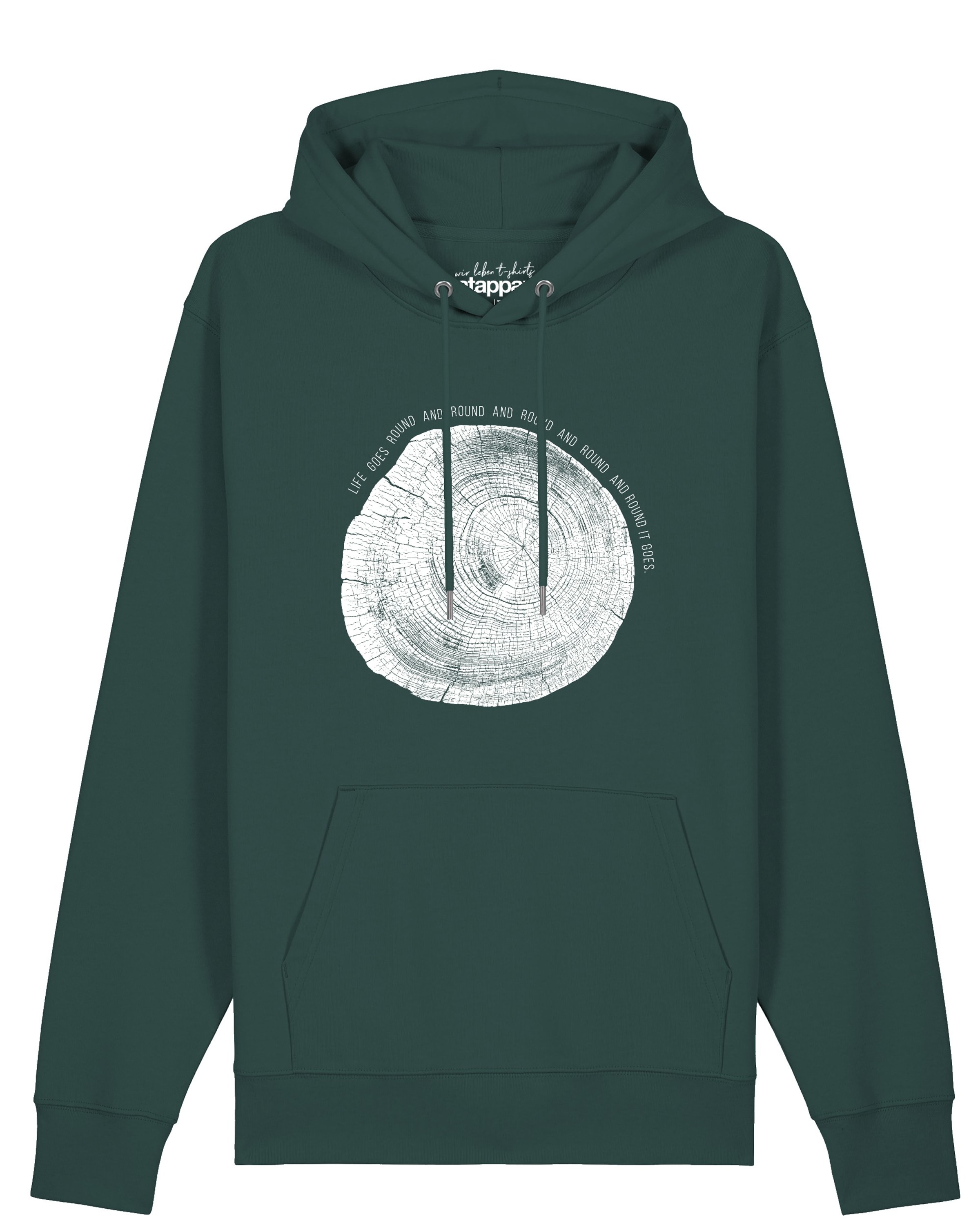 Watapparel Sweatshirt 'Baumscheibe' in Groen: voorkant