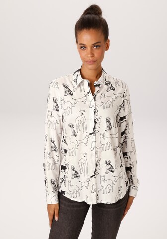 Aniston CASUAL Blouse in White: front