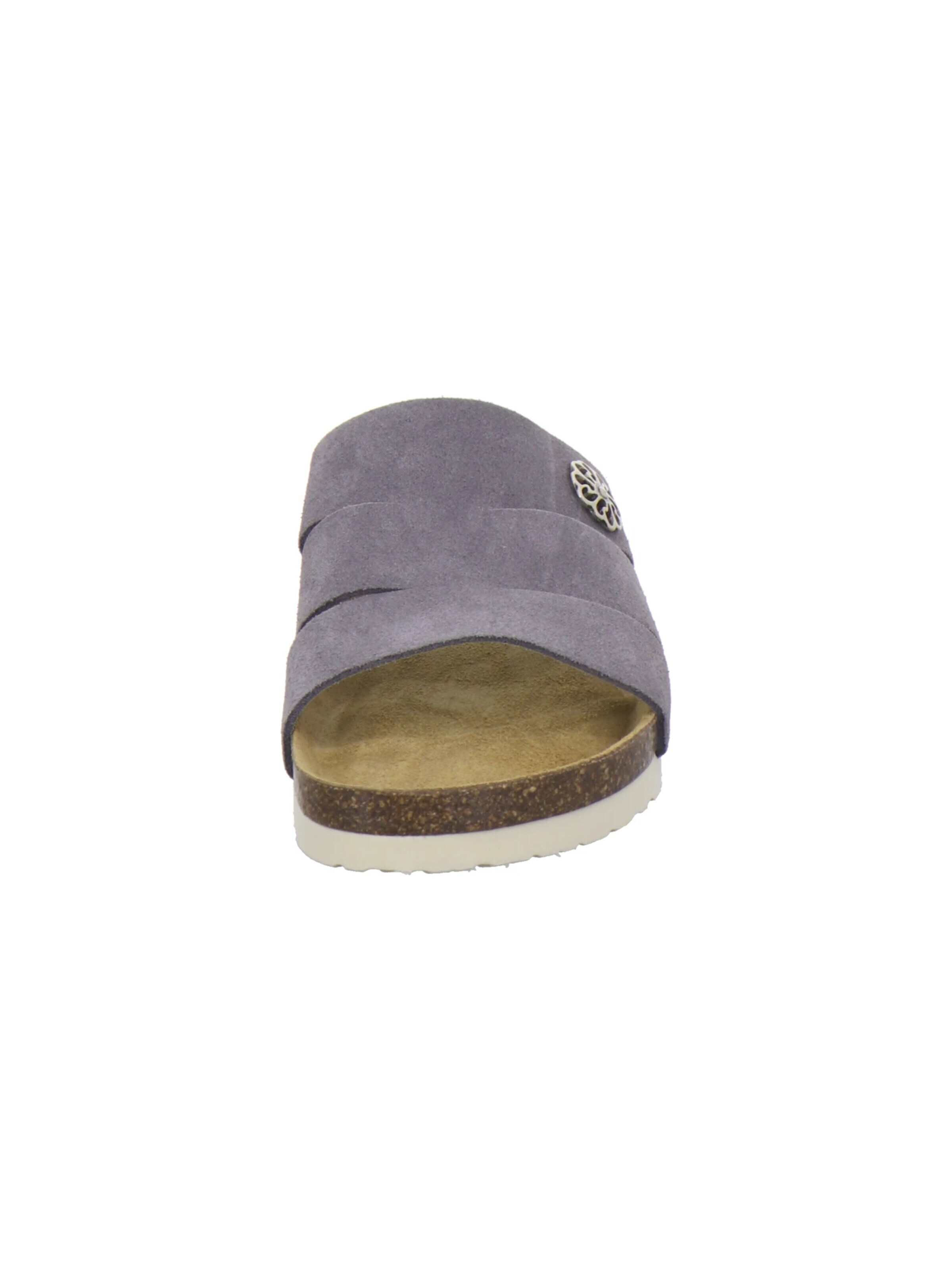 AFS-Schuhe - Zapatos abiertos 'Pantoletten Damen graphit Veloursleder' en gris