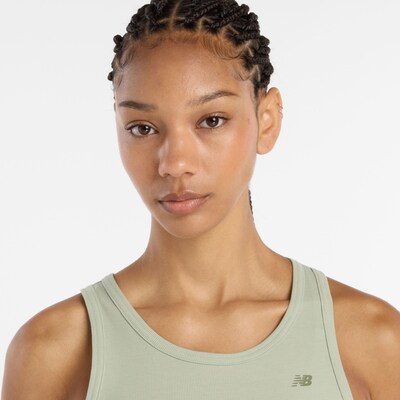Top sportivo in L new balance di colore verde pastello, Visualizzazione prodotti